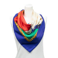 Hermes Scarf Blue Red Twill Silk