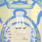 Hermes Scarf Light Blue Yellow Green Silk — view 3