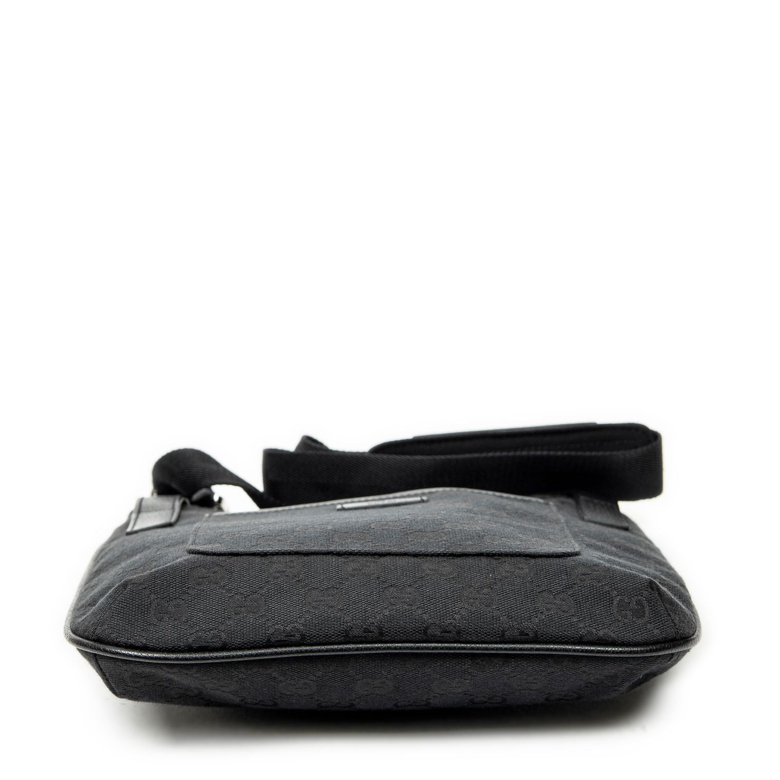 Gucci Front Slip Pocket Crossbody Black GG Canvas — view 6