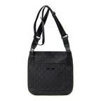 Gucci Front Slip Pocket Crossbody Black GG Canvas