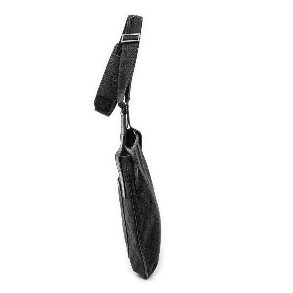 Gucci Front Slip Pocket Crossbody Black GG Canvas — view 3
