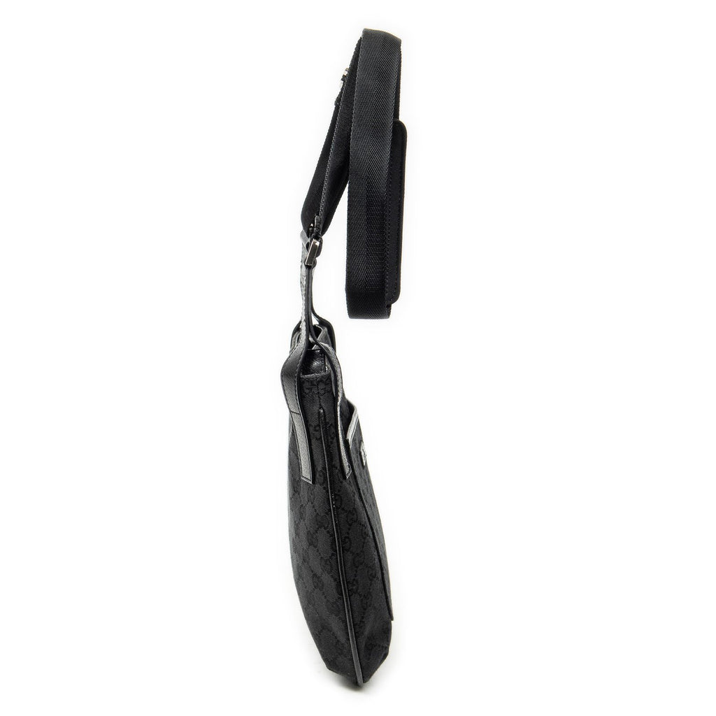 Gucci Front Slip Pocket Crossbody Black GG Canvas — view 4