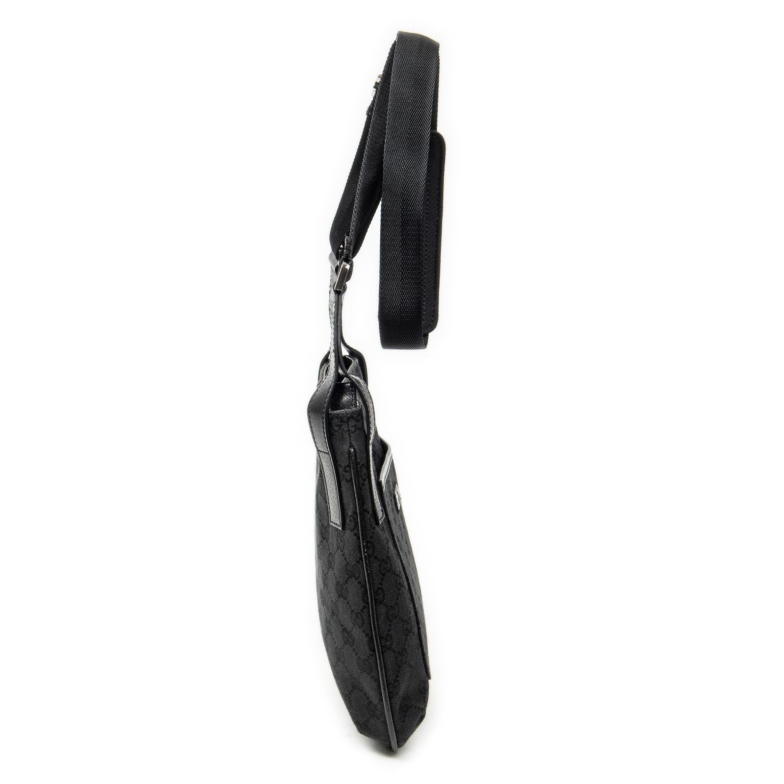 Gucci Front Slip Pocket Crossbody Black GG Canvas — view 4