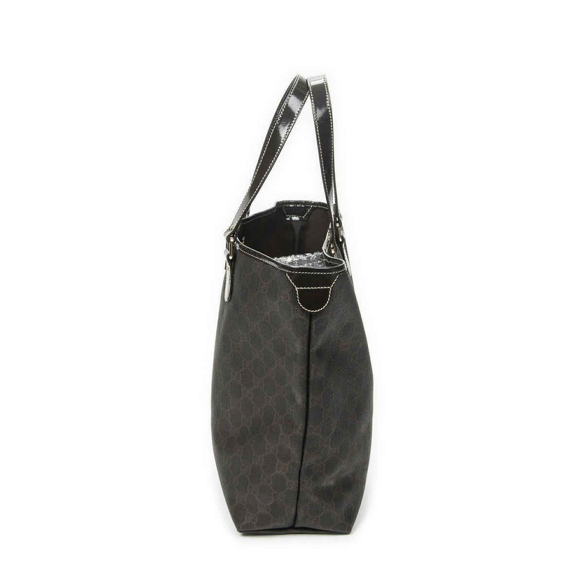 Gucci Open Tote Bag Dark Brown Supreme Canvas — view 4