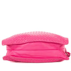 Bottega Veneta Zip Messenger Crossbody Pink Intrecciato Calfskin Leathera — view 6