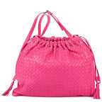 Bottega Veneta Zip Messenger Crossbody Pink Intrecciato Calfskin Leathera — view 5