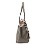Gucci Small Swing Tote Bag Taupe Pink Grain Calfskin Leather — view 4