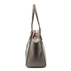 Gucci Small Swing Tote Bag Taupe Pink Grain Calfskin Leather — view 3