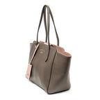 Gucci Small Swing Tote Bag Taupe Pink Grain Calfskin Leather — view 2