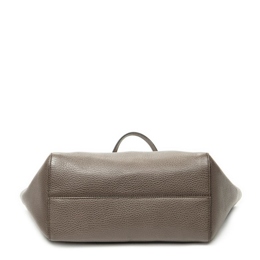 Gucci Small Swing Tote Bag Taupe Pink Grain Calfskin Leather — view 6