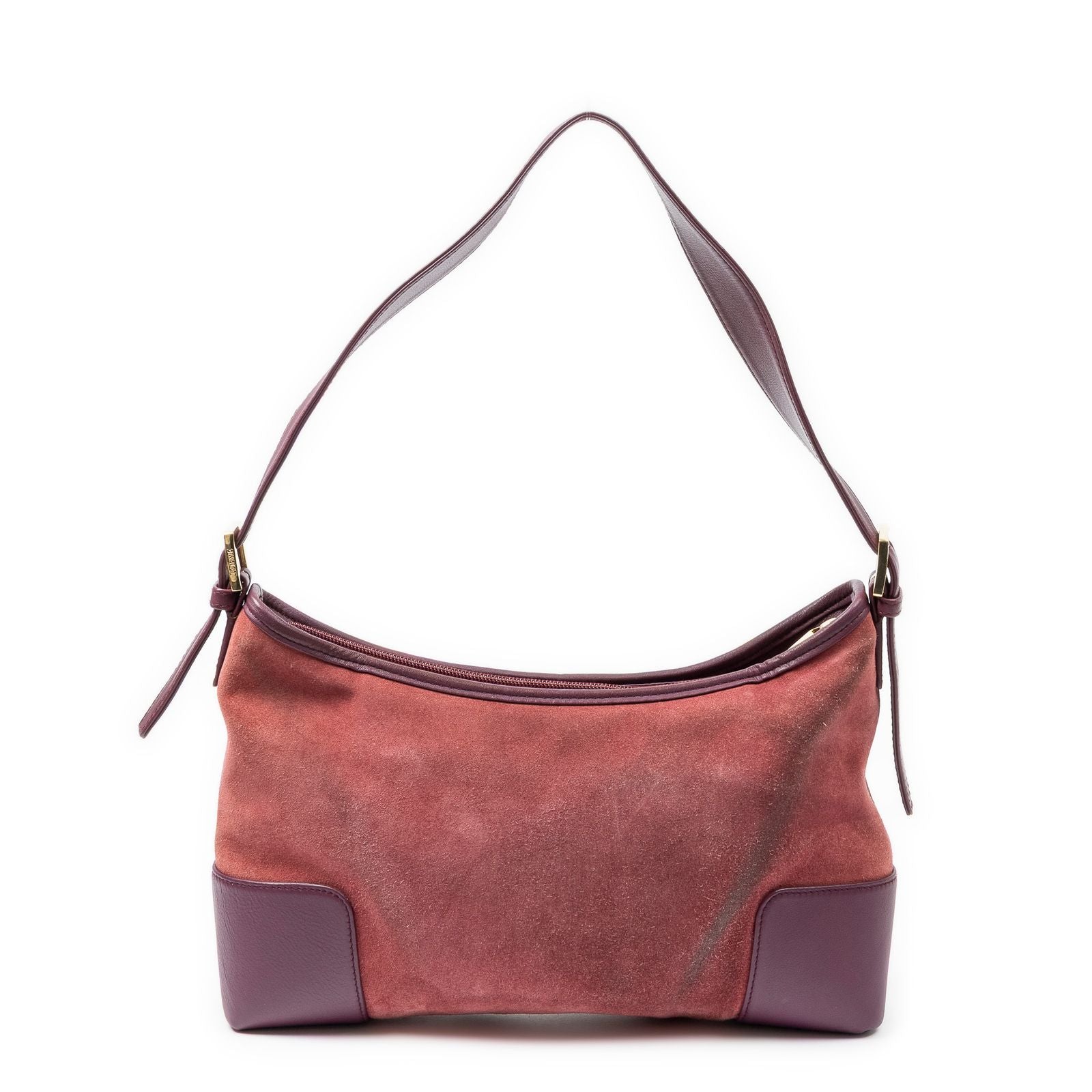 Loeweamazona Hobo Raspberry Pink Suede Leather — view 5