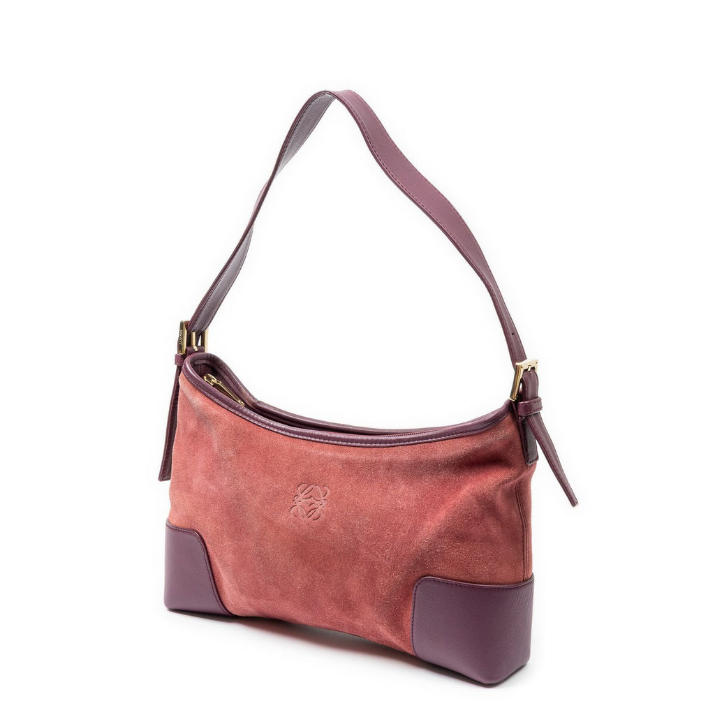 Loeweamazona Hobo Raspberry Pink Suede Leather — view 2