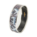 Hermes Enamel Bangle Lilac Silver Plated Bracelet