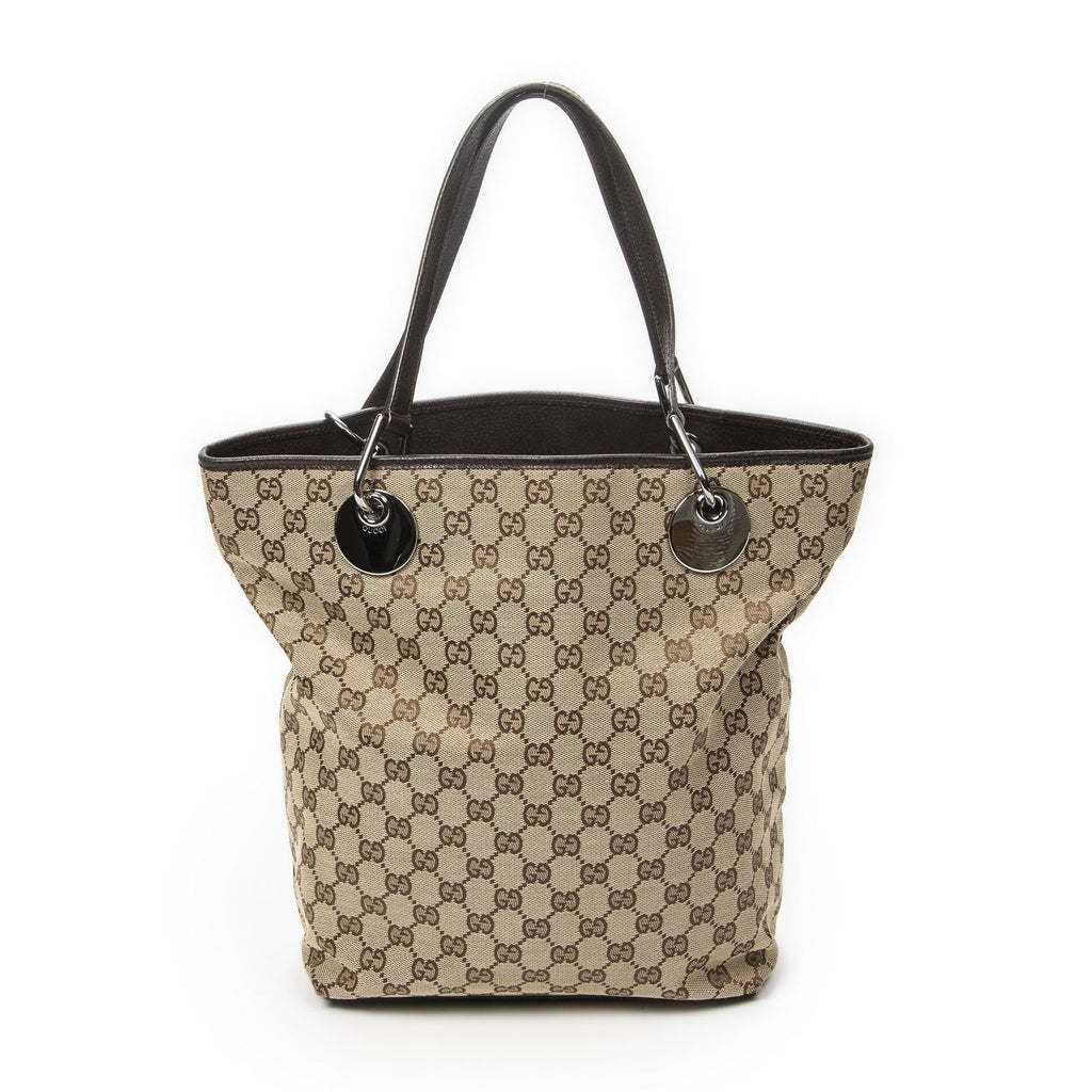Gucci Eclipse Thor Tote Bag Beige Brown GG Canvas