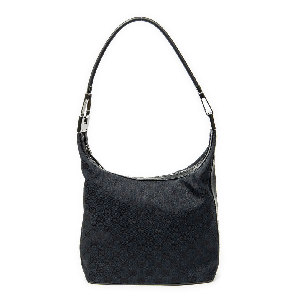 Gucci Zip Hobo Black GG Canvas