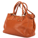 Prada Open Shopping Tote Bag Orange Vitello Daino — view 2