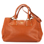 Prada Open Shopping Tote Bag Orange Vitello Daino