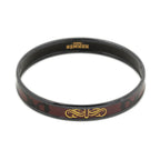 Hermes Enamel Bangle Red Black Printed Motifa Bracelet — view 3