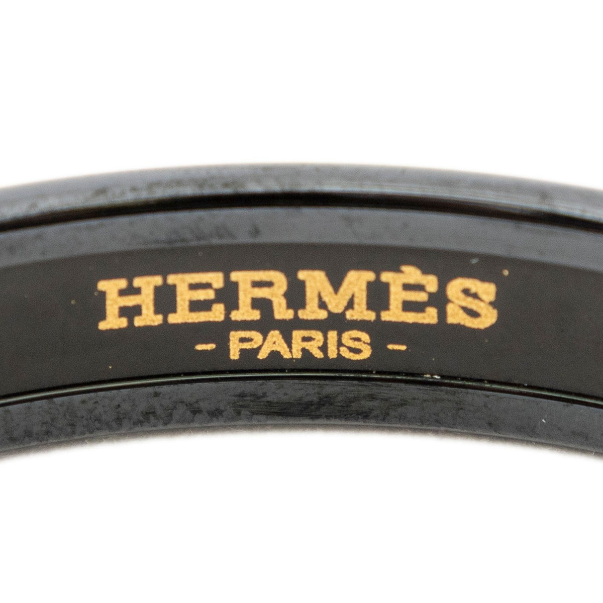Hermes Enamel Bangle Red Black Printed Motifa Bracelet — view 4