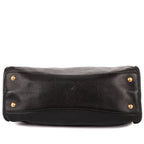 Prada Zip Tote Bag Black Grain Calfskin Leather — view 6