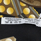 Hermes Scarf Black Gold Silk — view 5