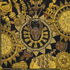 Hermes Scarf Black Gold Silk — view 3