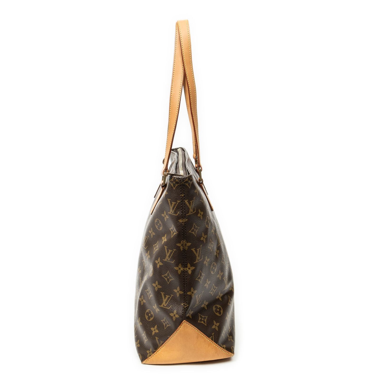 Louis Vuitton Cabas Mezzo Brown Monogram Canvas Tote Bag — view 4