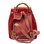 Gucci Mini Bamboo Backpack Red Suede Leather — view 5