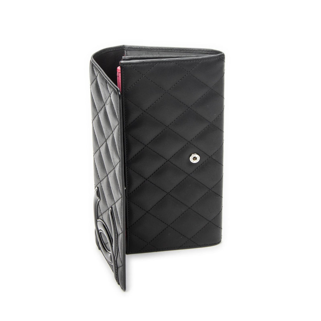 Chanel Cambon Ligne Continental Wallet Black Quilted Lambskin Leather — view 4