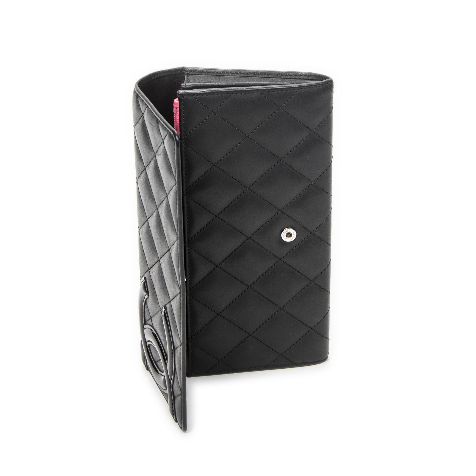 Chanel Cambon Ligne Continental Wallet Black Quilted Lambskin Leather — view 4