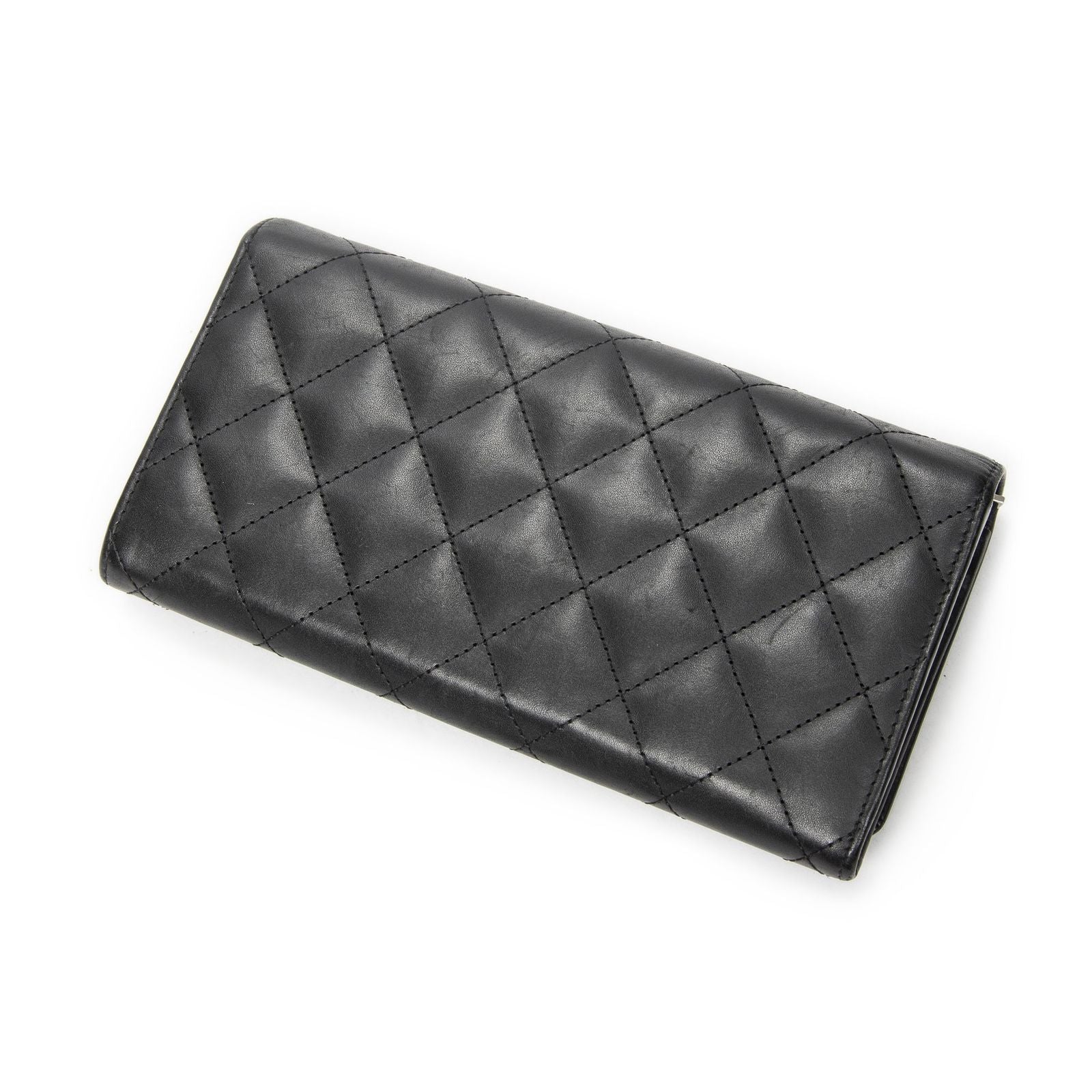 Chanel Cambon Ligne Continental Wallet Black Quilted Lambskin Leather — view 2