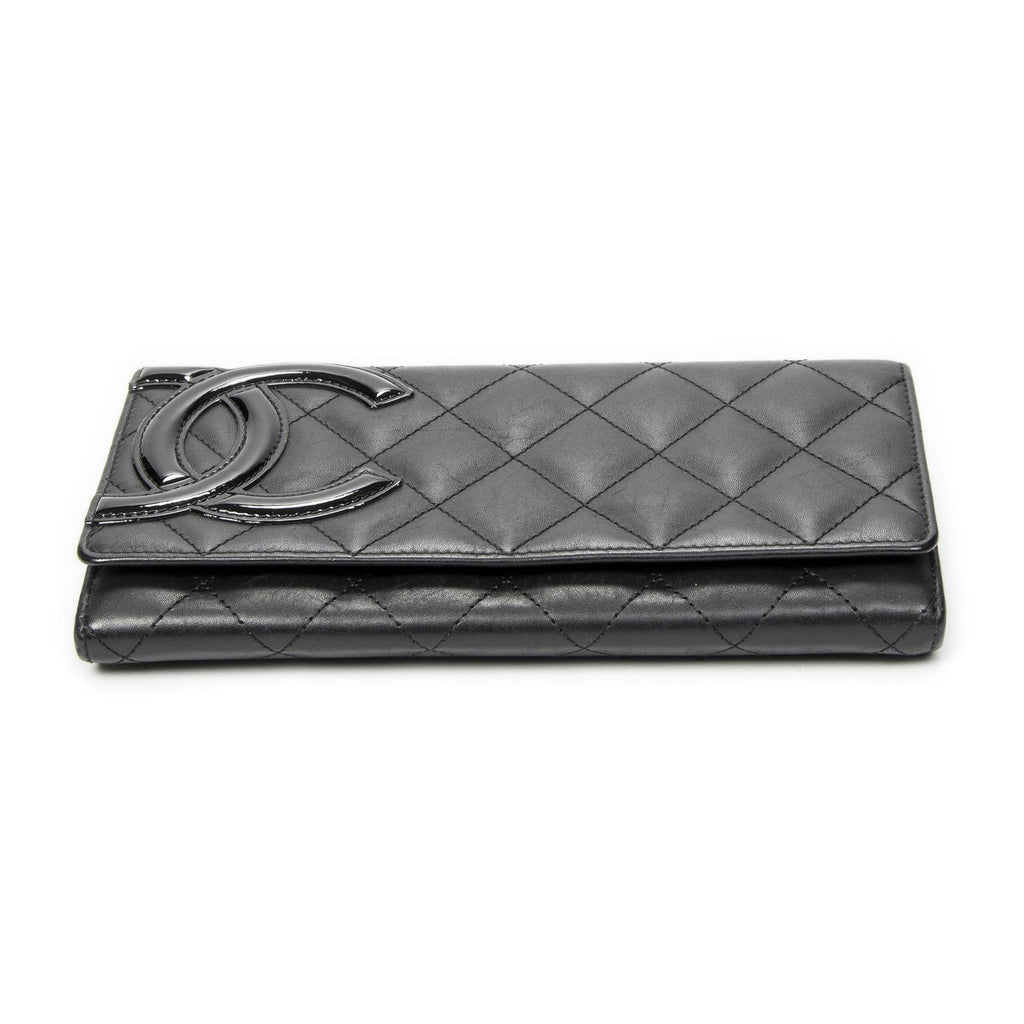 Chanel Cambon Ligne Continental Wallet Black Quilted Lambskin Leather — view 3
