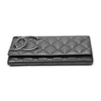 Chanel Cambon Ligne Continental Wallet Black Quilted Lambskin Leather — view 3