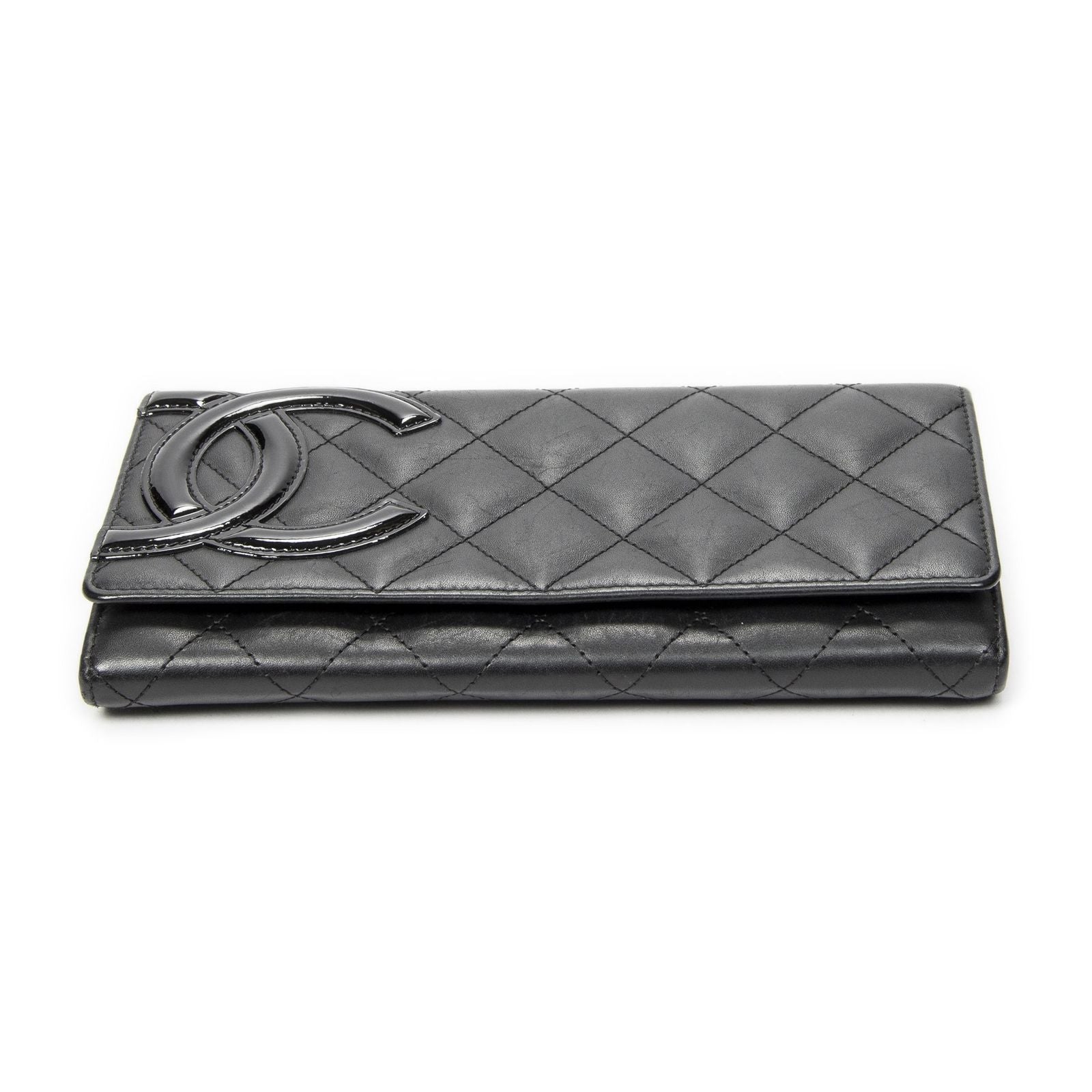 Chanel Cambon Ligne Continental Wallet Black Quilted Lambskin Leather — view 3