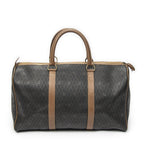 Dior Vintage Travel Boston Dark Gray Brown Honeycomb Canvas Handbag — view 5
