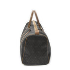 Dior Vintage Travel Boston Dark Gray Brown Honeycomb Canvas Handbag — view 3