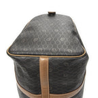 Dior Vintage Travel Boston Dark Gray Brown Honeycomb Canvas Handbag — view 8