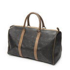 Dior Vintage Travel Boston Dark Gray Brown Honeycomb Canvas Handbag — view 2