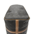Dior Vintage Travel Boston Dark Gray Brown Honeycomb Canvas Handbag — view 7