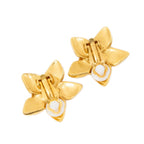 Chanel CC Logo Square Clip Type Earrings Gold Plated — view 2