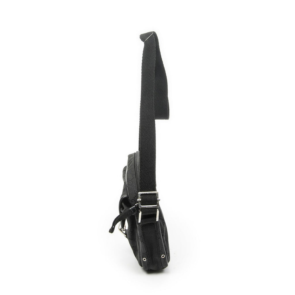 Gucci Zip Messenger Crossbody Black GG Canvas — view 3