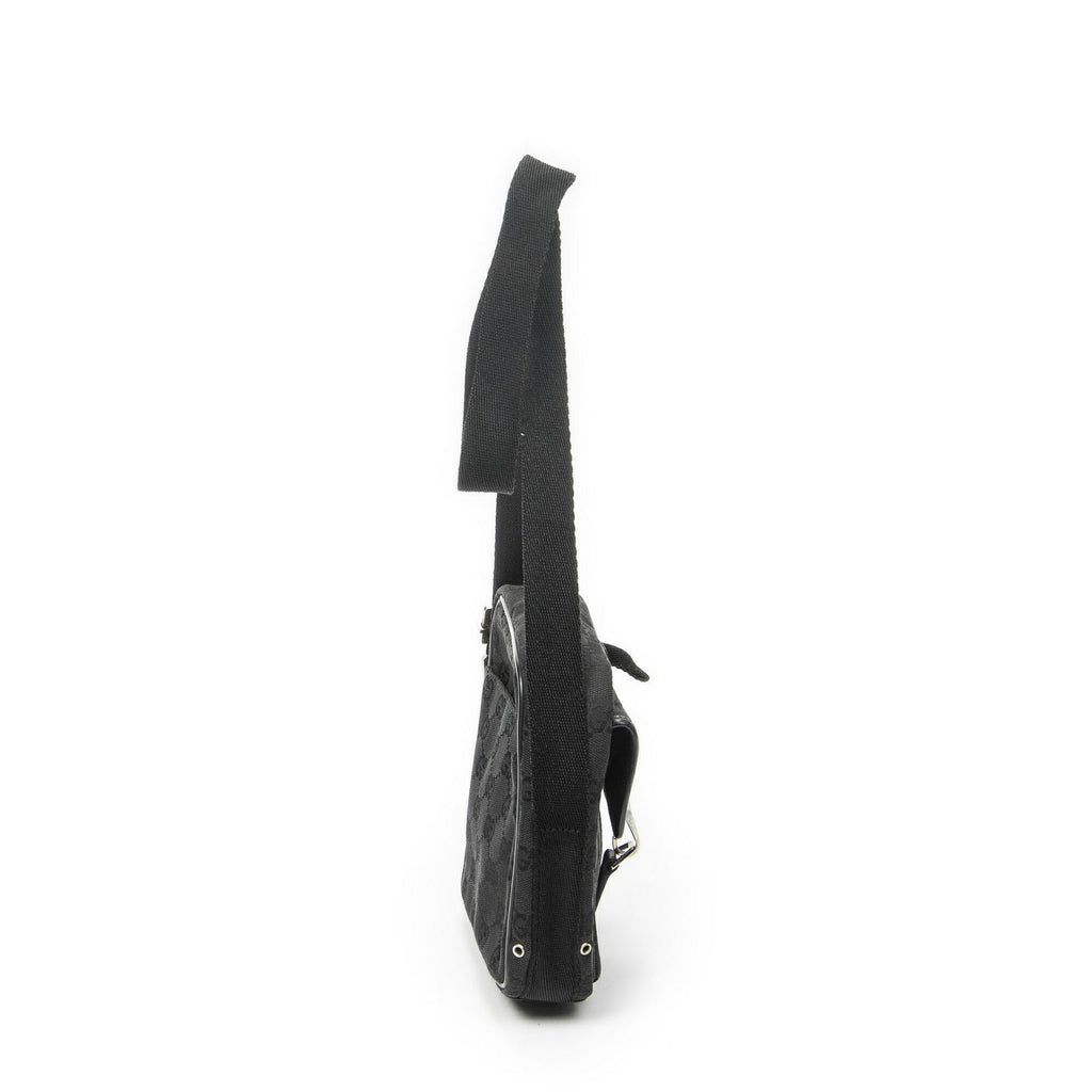Gucci Zip Messenger Crossbody Black GG Canvas — view 4