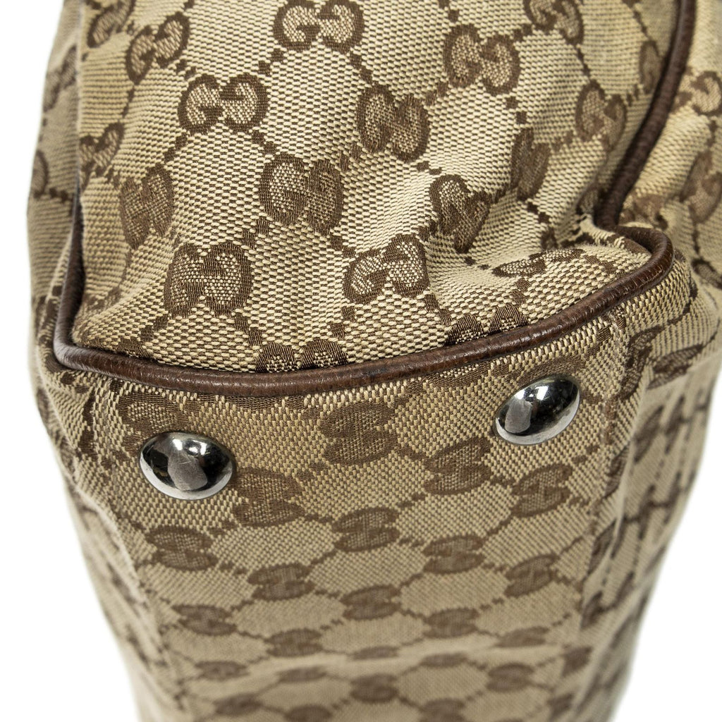 Gucci Pocket Shopping Tote Bag Beige Brown GG Canvas — view 7