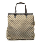 Gucci Pocket Shopping Tote Bag Beige Brown GG Canvas — view 5