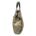 Gucci Pocket Shopping Tote Bag Beige Brown GG Canvas — view 3