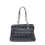 Dior Soft Shopping Tote Bag Black Kanaj Lambskin Leather