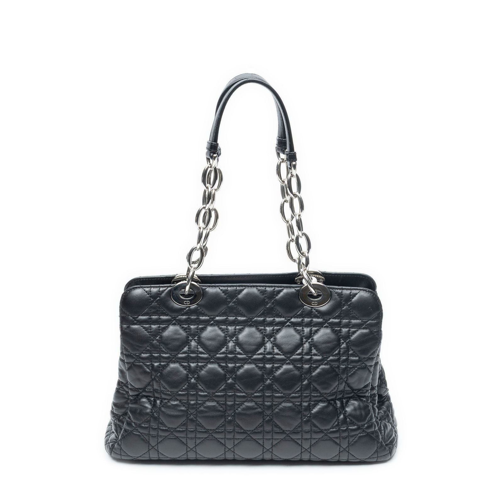 Dior Soft Shopping Tote Bag Black Kanaj Lambskin Leather — view 5