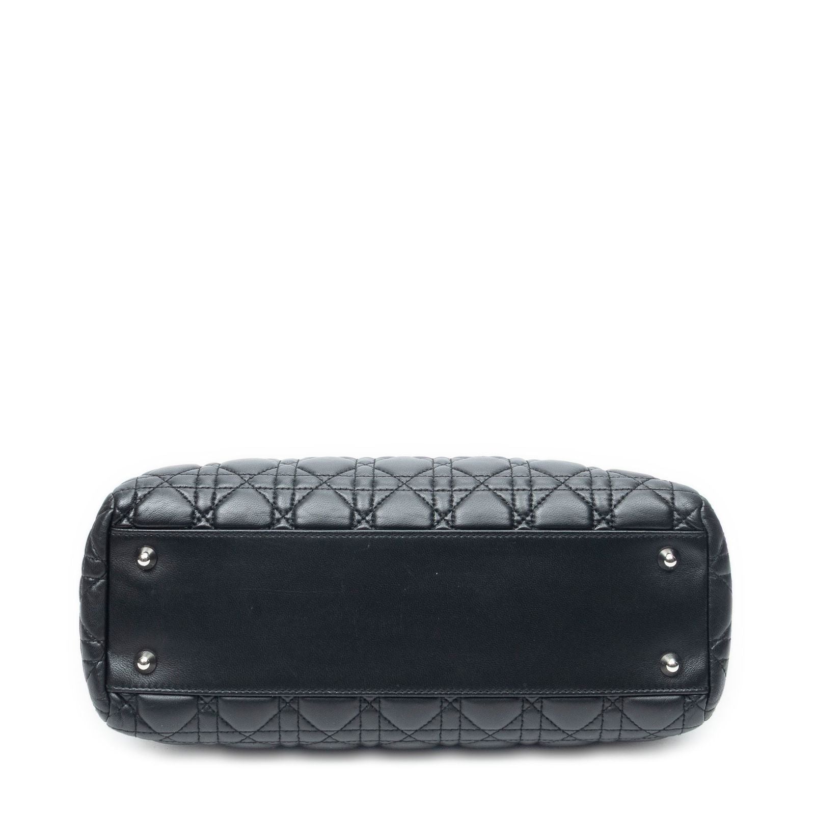 Dior Soft Shopping Tote Bag Black Kanaj Lambskin Leather — view 6