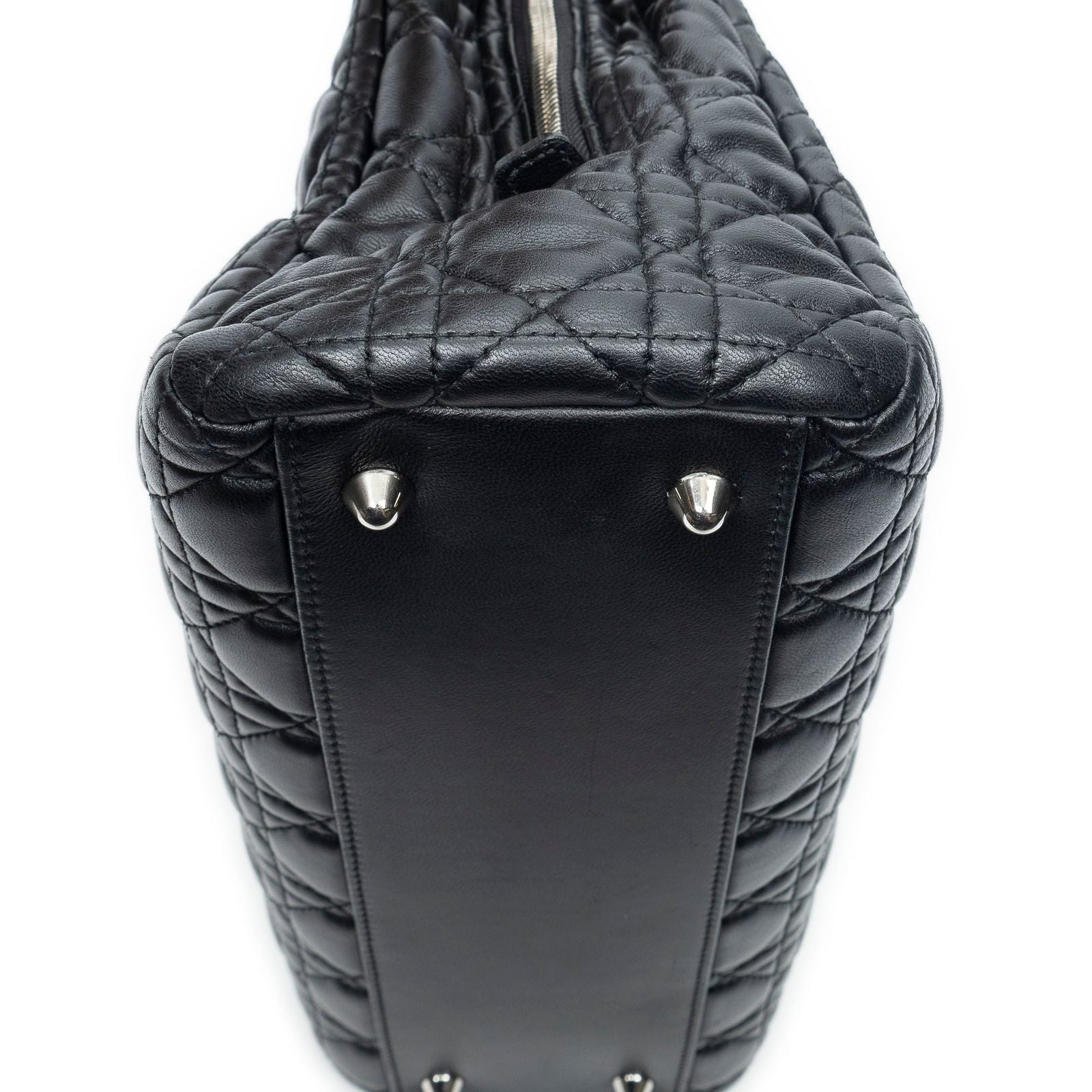 Dior Soft Shopping Tote Bag Black Kanaj Lambskin Leather — view 8