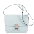 Celine Medium Classic Box Light Blue Smooth Calfskin Shoulder Bag